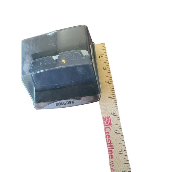 Rolodex S300C Covered Card File Made in USA Vintage Office Desk Organizer Black - Picture 7 of 8